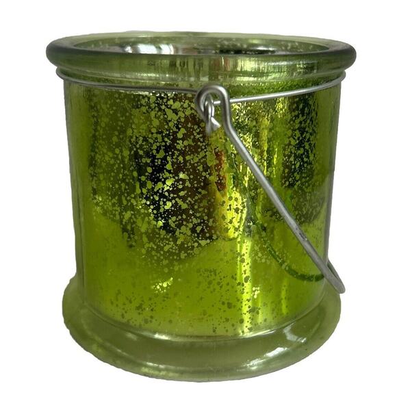 5" Green Mercury Glass Candle Holder Christmas Decoration Gift item - Picture 4 of 6